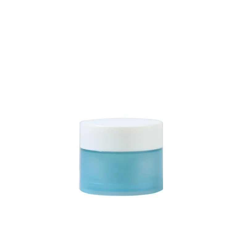 Barattolo di crema cosmetica vuoto rotondo smerigliato personalizzato di colore 15g / 0.5oz