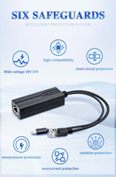 48V 5V 3.5A IEEE802.3af/at 10/100Mbps USB C POE Splitter Adaptador Separador 15W CE/FCC/RoHS Certificado