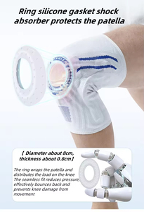 Genouillère de soutien personnalisée avec logo, coussinet rotulien en silicone, manchon de compression pour la récupération des blessures sportives, course à pied, basketball - Product Image 5