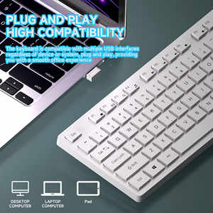 SC623可定制白色无线键盘和鼠标套装静音，符合人体工程学 - Product Image 2