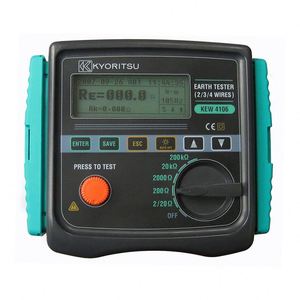 Medidor de Resistencia y Resistividad a Tierra Kyoritsu KEW 4106 0.001 200 K 800 con Memoria de Datos, Modelo 8212-USB, Adaptador Óptico, DC12V AA - Product Image 1