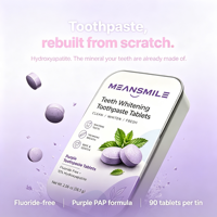 Comprimés blanchissants pour les dents Purple Teeth Whitening Tablets 2026, nouveaux comprimés professionnels pour la restauration dentaire, sans alcool ni peroxyde, saveur menthe fraîche