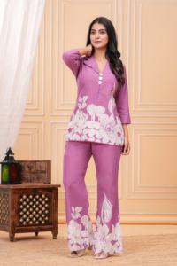 Conjunto de Dos Piezas de Algodón Puro con Estampado Floral para Mujer, Conjunto de Kurta y Pantalón para Verano, Vestidos Sencillos e Informales, Excelente Precio - Product Image 2