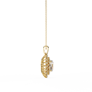 Pendentif chaîne en diamant de laboratoire pour femme, en or, or rose, or blanc, argent – Cadeau haut de gamme - Product Image 2