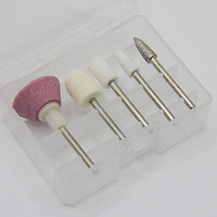 Lot de 10 embouts de ponceuse à ongles en carbure, 0,2" et 0,35", grain 6, formes ovales/rondes, pour kit de polissage manucure/pédicure (Salon)