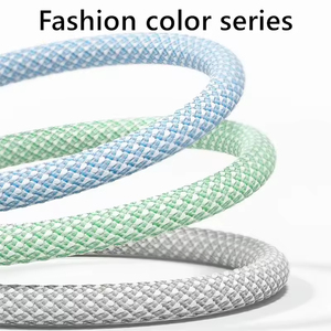 Hyto <span class=keywords><strong>macaroon</strong></span> đầy màu sắc bện <span class=keywords><strong>USB</strong></span> Loại C Micro L sạc nhanh <span class=keywords><strong>USB</strong></span> 3 trong 1 sạc cáp - Product Image 4