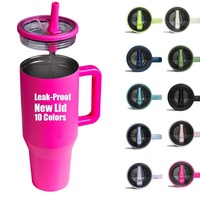 Nouvelle conception 2025 Tasse de voyage isotherme en acier inoxydable 40 oz avec couvercle à paille pliable