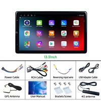 Autoradio Android 13,3 pouces avec écran rotatif CarPlay, écran universel pour voiture, navigation, système audio de voiture, CarPlay Apple