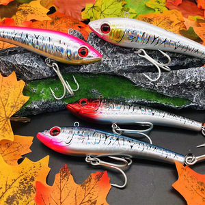 Leurre de pêche Premium OEM 130mm 70g Vib Pencil coulant avec hameçon triple <span class=keywords><strong>VMC</strong></span> <span class=keywords><strong>pour</strong></span> la pêche au thon en eau salée et la pêche au gros gibier - Product Image 5