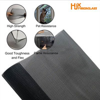 Rideau en maille polyester noir multifonctionnel anti-rayures pour animaux de compagnie, résistant, lavable, anti-insectes, taille personnalisée