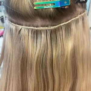 Ekstensi Rambut Bundel Terbaik, Double <span class=keywords><strong>Drawn</strong></span> Highlight Ash Blonde, Rambut Asli Eropa Virgin Lembut, <span class=keywords><strong>Hand</strong></span> Tied Weft - Product Image 5