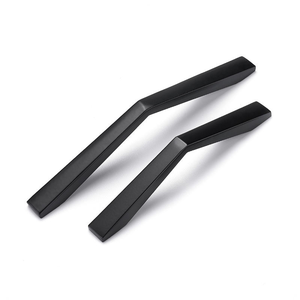 Poignées de porte modernes en alliage de zinc noir mat, accessoires de meubles, poignées de porte de placard noir, design moderne - Product Image 3