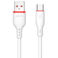 Câble de charge USB-C blanc, USB-A vers USB-C, pour smartphone Android, tablette, ordinateur portable, batterie externe, voiture, maison, bureau, voyage