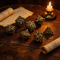 Jeu de dés polyédriques en métal pour RPG, cartes à jouer, Dungeons and Dragons