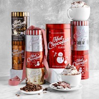 Boîtes rondes empilables à 3 étages en fer blanc de qualité alimentaire Williams Sonoma pour chocolat chaud, cacao, biscuits et bonbons