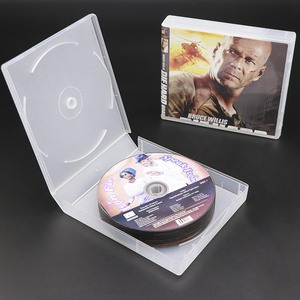 SUNSHING Factory Wholesale Black 1 Disc Stackable DVD Cases <b>White</b> CD Poly Stackable Square <b>Box</b> Clear Stacking Hub Blu ray Cases - Product Image 5