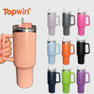 Custom <b>Double</b> <b>Wall</b> Vacuum Adventure Outdoor Travel Cup Blank Sublimation 40oz Stainless Steel Tumbler With Handle - Product Image 1