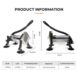 MOSEENER Accessoire de cuisine manuel Coupeur de fruits et légumes Trancheuse de pommes de terre chips et de frites Machine à fabriquer des frites utilisée pour les hôtels - Product Image 2