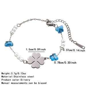 High Quality Wind Flower <b>Beaded</b> <b>Bracelet</b> 304 Stainless Steel Material Petal Three Dimensional Design <b>Bracelet</b> <b>for</b> Women - Product Image 6