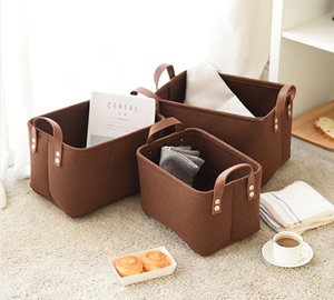 Oneup — panier de rangement en feutre vietnamien, benne pour articles divers, boîte de rangement de jouets - Product Image 2