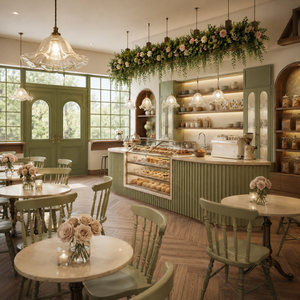 Comptoir de présentation de boulangerie sur mesure, mobilier moderne pour boulangerie, fournisseur d'ameublement commercial pour boulangerie - Product Image 5