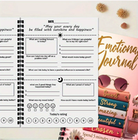 Conception personnalisée Journal émotionnel avec reliure spirale Wire-O Gratitude Journal Enregistrement de la vie Planificateur émotionnel Bloc-notes imprimés