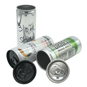 Personnalisé 250ml 200 330 ml 500ml élégant 355 impression en aluminium peut jus Soda café boissons énergisantes manchon boîtes d'emballage en métal avec couvercle