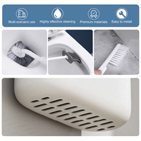 Coffret de 3 Brosses de Nettoyage Ménager en Vente Chaude - Brosse de Toilette en Plastique Créative en Forme de S avec Manche É