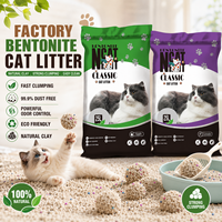 Litière pour chat en bentonite écologique à agglomération rapide, 99 % sans poussière, contrôle des odeurs, sable sanitaire pour chaînes de magasins de détail