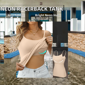 Vêtements de sport décontractés d'été respirants en gros OEM, débardeur de yoga personnalisé pour femme couleur néon en nylon et élasthanne - Product Image 4