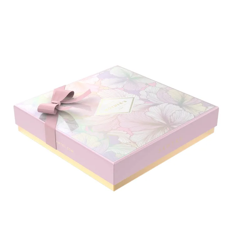 صندوق هدايا عيد الأم الفاخر من الورق المقوى بسعر المصنع صندوق هدايا للسيدات