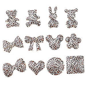 Clips de Resina con Forma de Animales, Lazos, <span class=keywords><strong>Leopardo</strong></span>, Corazón, Oso, Conejo, Accesorios para Manualidades y Decoración de Carcasas de Teléfono - Product Image 3