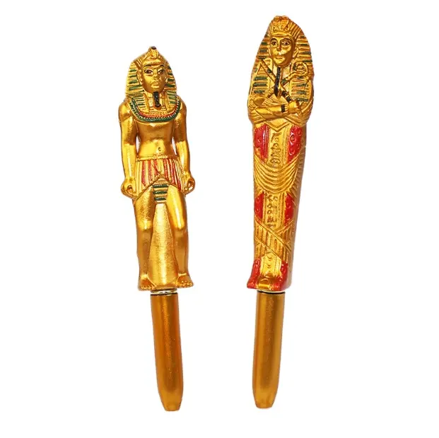 المتحف الحرفية هدية الراتنج مصر فرعون قلم حبر جاف ذهبية الكرة القلم المصرية القديمة زخرفة هدية القلم