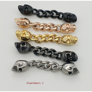 Cuentas espaciadoras de cadena de calavera de acero inoxidable Yunnique de 61 mm y 9 mm para hacer pulseras, accesorios de joyería DIY - Product Image 2