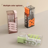 Boîte de rangement portable en plastique pour fil dentaire avec distributeur automatique, bâtonnets de fil dentaire jetables à poussoir, vente en gros, 10 pièces