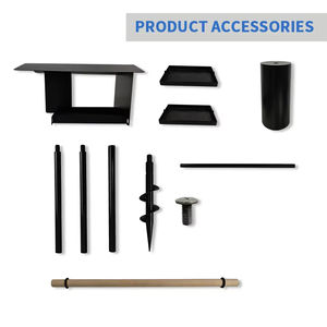 JH-Mech 63 Inch Zware Vogelhuispaal Met Een Houten Staaf Voor De Tuin, Ter Aantrekkingskracht Van Wilde Vogels, Eekhoornbestendig Vogelvoederhuis - Product Image 5