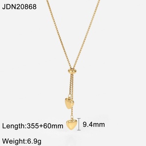 Collar de Cadena con Borlas de Circonio en Oro Sólido de 18k y Acero Inoxidable Plateado, Moderno y Resistente a la Decoloración, para Mujer - Product Image 6
