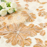 Tissu en dentelle à sequins et perles brodées de qualité supérieure pour robe de soirée, jupe de mariée, tenue de soirée