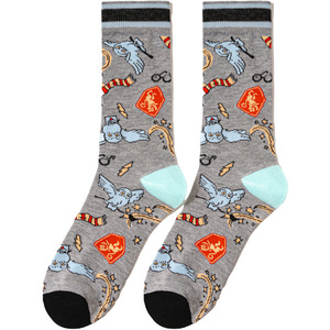 Calzini in Cotone da Uomo WZ240, Stile Britannico con Disegni Cartoon, Calze a Metà Polpaccio - Product Image 6
