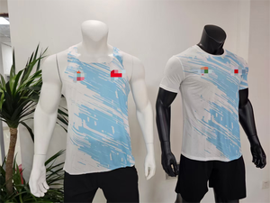 T-Shirt sportiva sportiva da ginnastica ad asciugatura rapida <span class=keywords><strong>per</strong></span> uomini O collo in poliestere Sport Club Fitness maglia sublimazione T-Shirt - Product Image 2