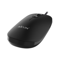 AIKUN KM830 Souris optique 3D filaire avec commutateur DPI 800/1200/1600 pour bureau, câble USB, roue en caoutchouc, Plug and Play