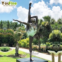Statue de femme dansante en bronze de grande taille, sculpture d'art moderne, figure féminine pour la décoration de jardin, d'hôtel, de place publique ou de villa