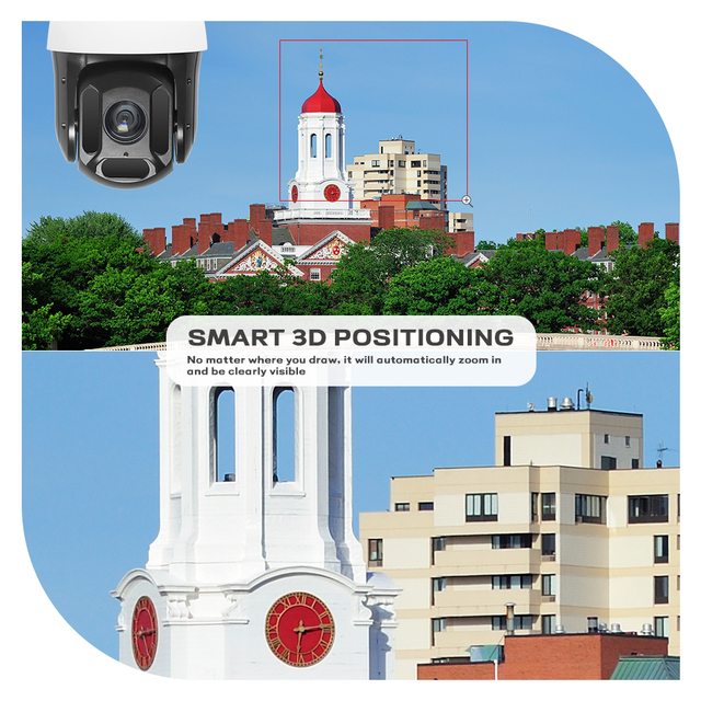 External security camera 5MP POE Auto Tracking Outside Network 36X Optical Zoom external microphone for ip camera