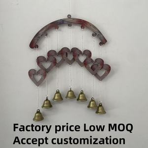 กระดิ่งลมรูปหัวใจโบฮีเมียนตกแต่งสวนกลางแจ้งกระดิ่งลมเหล็กสำหรับงานแต่งงานของขวัญวันครบรอบแต่งงาน - Product Image 2