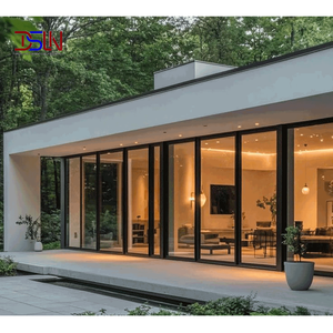Porte coulissante moderne en alliage d'aluminium pour intérieur/extérieur avec double vitrage trempé et isolation thermique pour la maison - Product Image 3