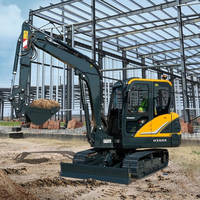 Excavator Hidrolik Crawler HX60A 6 Ton, Mesin Penggali Kompak dengan Bucket Standar untuk Proyek Pemindahan Tanah & Perkotaan