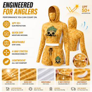 Factory Custom Women Hooded Rash Guard Crop Top UPF 50+ Integrated <strong>Face</strong> Mask Quick Dry Fishing <strong>Shirt</strong> for Diving Surfing Beach - Product Image 3