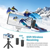 Ulanzi J12 système de Microphone Lavalier sans fil boîtier de charge pour Smartphone IOS système Android téléphone vlog vidéo