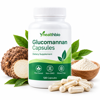 Capsules de Glucomannane en Gros – Extrait de Konjac Riche en Fibres, Coque Végétale, Complément Alimentaire, Produit GMP, ISO22000