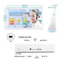 Tablet PC Android 15 Desktop Layar Sentuh Kapasitif 10 Titik IP65 Tahan Air Tahan Debu Warna Hitam/Putih untuk Kios Hotel/Restoran